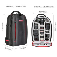 BESCHOI DSLR SLR Camera Backpack Bag Case Waterproof for Canon Nikon Sony (20L)