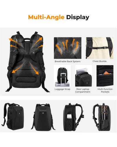 K&F Concept Camera Backpack 22L Nature Wander 10(Black)