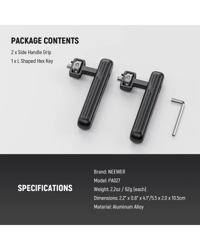 NEEWER PA027 2 Pack Rotatable Phone Side Handle
