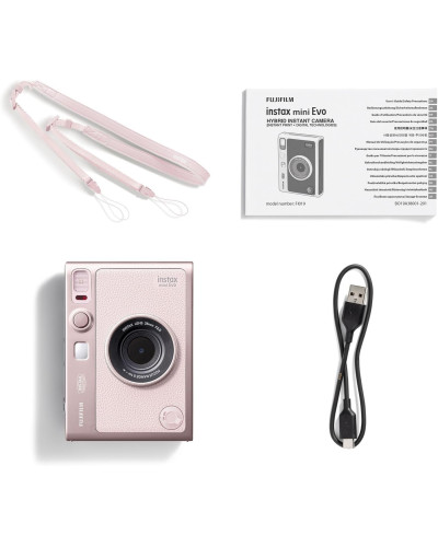FUJIFILM instax mini EVO Hybrid Instant Camera (Gentle Rose)