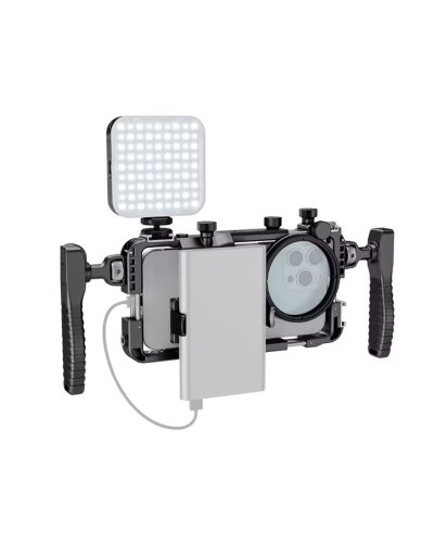 BAFANG BFT-05A Universal Phone Video Rig with Dual Handles Smartphone Cage Stabilizer for Video Recording BAFANG BFT-05A Universal Phone Video Rig with Dual Handles Smartphone Cage Stabilizer for Video Recording