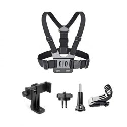 Chest Belt Strap Mount for Phone And Action Camera Insta360 X3 GoPro Hero 13/12/11/10