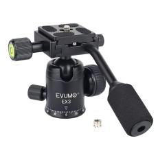 EVUMO Mini 28mm Ball Head Tripod Head with Handle
