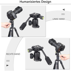 EVUMO Mini 28mm Ball Head Tripod Head with Handle