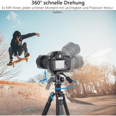 EVUMO Mini 28mm Ball Head Tripod Head with Handle