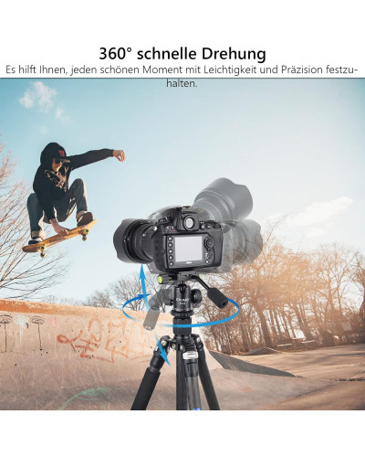 EVUMO Mini 28mm Ball Head Tripod Head with Handle