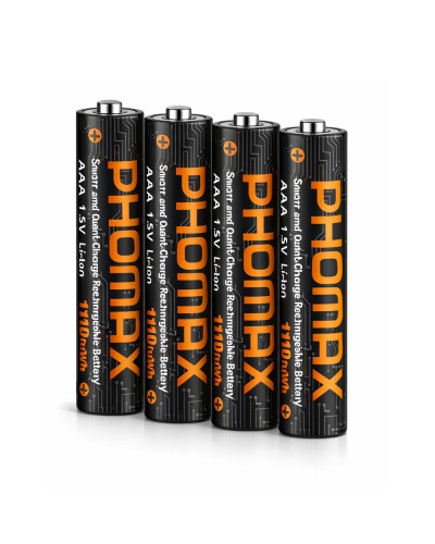 PHOMAX AAA 1110mWh Rechargeable Lithium‑ion Battery