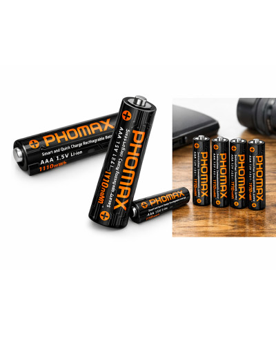 PHOMAX AAA 1110mWh Rechargeable Lithium‑ion Battery