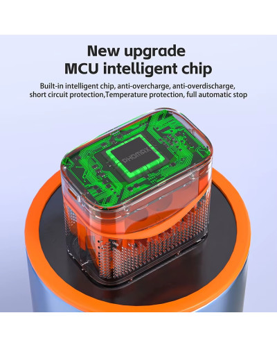 PHOMAX 8-Slot Smart Fast-Charging Charger 4x AA 4200mWh/4x AAA 1100mWh Lithium Battery kit