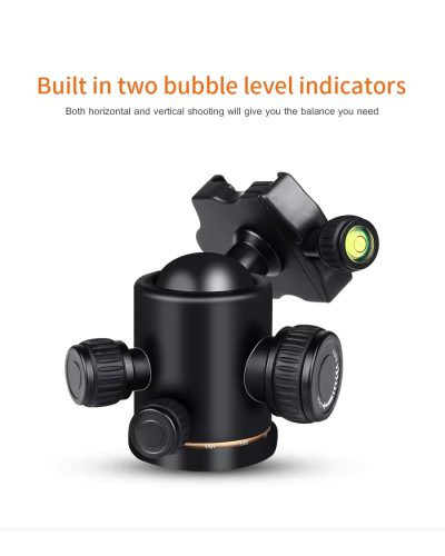 QZSD-02 Aluminum Camera Tripod Ball Head With Quick Release Plate