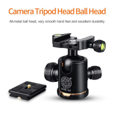 QZSD-02 Aluminum Camera Tripod Ball Head With Quick Release Plate