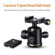 QZSD-02 Aluminum Camera Tripod Ball Head With Quick Release Plate
