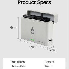 Battery Charger for DJI Osmo 360/ Action 6/5Pro/4/3