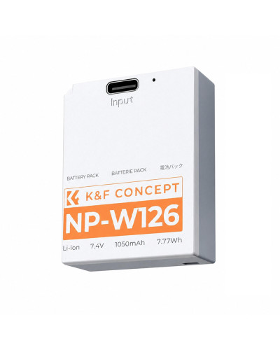 K&F Concept NP-W126 NP-W126S Battery with USB C Fast Charging