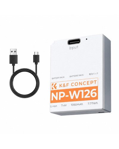 K&F Concept NP-W126 NP-W126S Battery with USB C Fast Charging