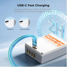 K&F Concept NP-W126 NP-W126S Battery with USB C Fast Charging
