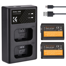 K&F Concept NP-FW50 Battery and Dual Slot Charger