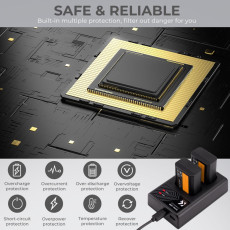 K&F Concept NP-FW50 Battery and Dual Slot Charger