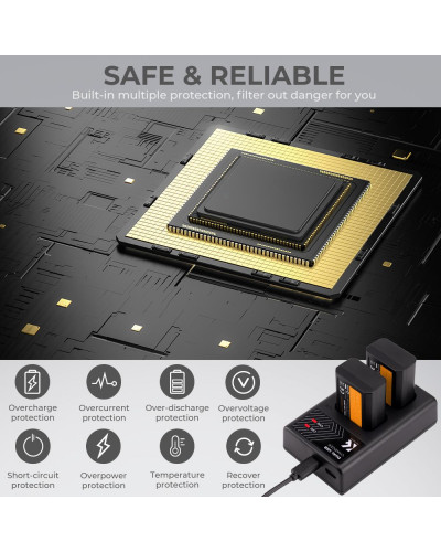 K&F Concept NP-FW50 Battery and Dual Slot Charger