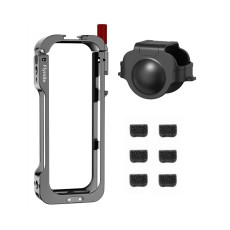Flymily Metal Cage Rig Housing Frame with Lens Cover for Insta360 X5