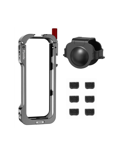 Flymily Metal Cage Rig Housing Frame with Lens Cover for Insta360 X5