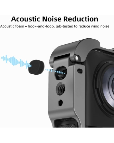 Flymily Metal Cage Rig Housing Frame with Lens Cover for Insta360 X5