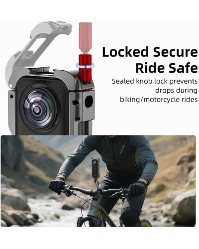 Flymily Metal Cage Rig Housing Frame with Lens Cover for Insta360 X5