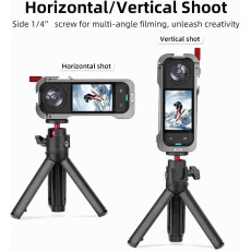 Flymily Metal Cage Rig Housing Frame with Lens Cover for Insta360 X5