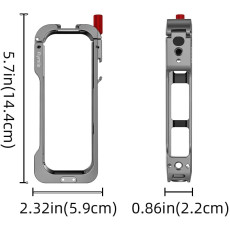 Flymily Metal Cage Rig Housing Frame with Lens Cover for Insta360 X5