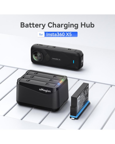 aMagisn Battery Charging Box for Insta360 X5