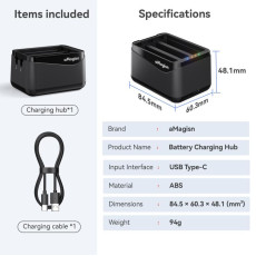 aMagisn Battery Charging Box for Insta360 X5