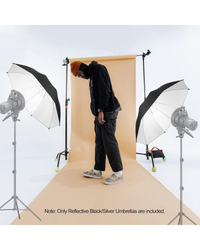 80cm Professional Reflective umbrella studio lighting Black/Silver