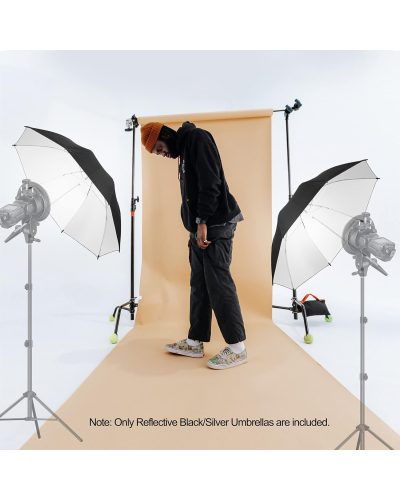 80cm Professional Reflective umbrella studio lighting Black/Silver