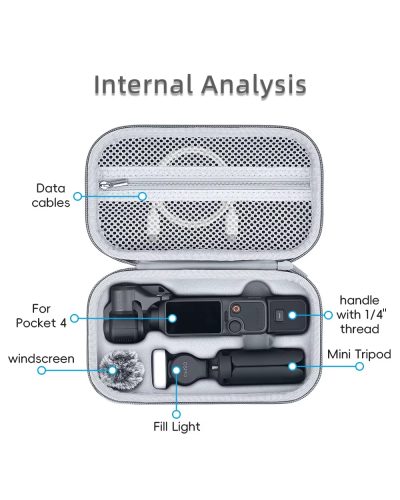 Hard EVA Storage Case for DJI Osmo Pocket 4(Grey)