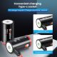 Soshine Rechargeable C Batteries with USB-C Charging Cable 1.5v Lithium LR14 C Size Battery 5000mWh (1Pc)