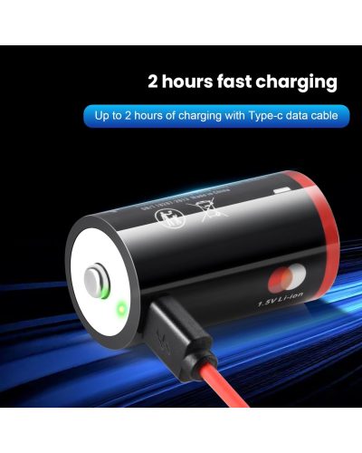 Soshine Rechargeable C Batteries with USB-C Charging Cable 1.5v Lithium LR14 C Size Battery 5000mWh (1Pc) Soshine Rechargeable C Batteries with USB-C Charging Cable 1.5v Lithium LR14 C Size Battery 5000mWh (1Pc)