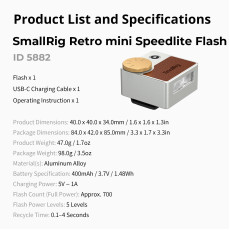 SmallRig RS-R20 Retro Mini Speedlite Flash