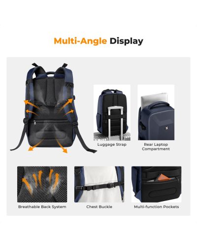 K&F Concept Camera Backpack 22L Nature Wander 10 (Deep Blue)