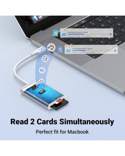 UGREEN CM265 2in1 USB-C SD/MicroSD Card Reader