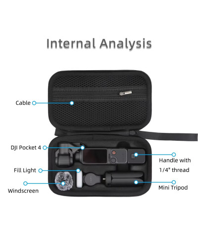 Hard EVA Storage Case for DJI Osmo Pocket 4(Black)