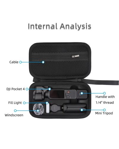 Hard EVA Storage Case for DJI Osmo Pocket 4(Black)