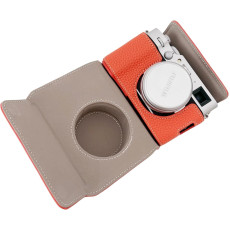 Camera Protective Case Full Camera Case Carrying Bag and Shoulder Strap for Fujifilm X100VI Camera (Orange)