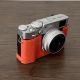 Camera Protective Case Full Camera Case Carrying Bag and Shoulder Strap for Fujifilm X100VI Camera (Orange)