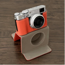 Camera Protective Case Full Camera Case Carrying Bag and Shoulder Strap for Fujifilm X100VI Camera (Orange)