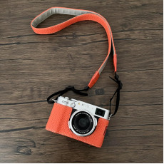 Camera Protective Case Full Camera Case Carrying Bag and Shoulder Strap for Fujifilm X100VI Camera (Orange)