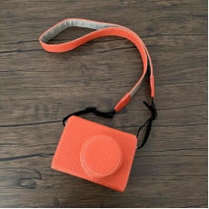 Camera Protective Case Full Camera Case Carrying Bag and Shoulder Strap for Fujifilm X100VI Camera (Orange)