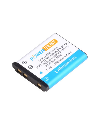 Camera Battery for OLY Li-40B/Li-42B/ FUJ NP-45/ NIK EN-EL10/ PEN D-Li63/ CAS NP-80/ KOD Kilc-7006