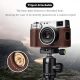 Leather Camera Half Case for Fujifilm X100VI Digital Camera with Strap (Coffee)