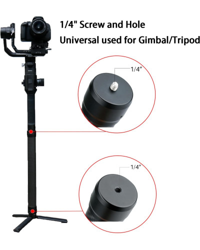 Carbon Fiber Extension Monopod Pole for DJI Ronin Gimbal Handle Grip (36cm)