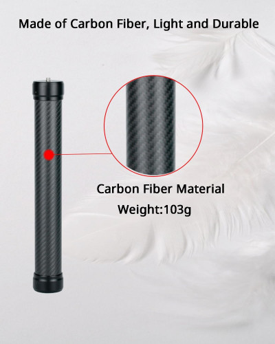 Carbon Fiber Extension Monopod Pole for DJI Ronin Gimbal Handle Grip (36cm)
